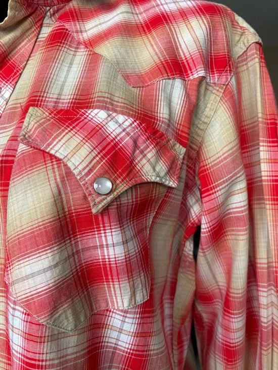Vintage H Bar C California Ranchwear plaid button down shirt - Picture 8 of 13